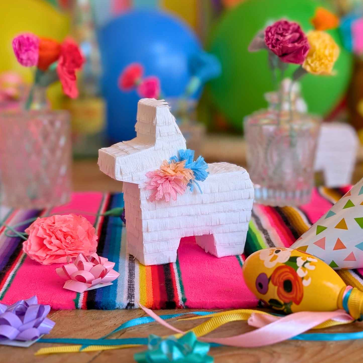 Mini Fiesta Donkey Pinata Favors | Set of 3