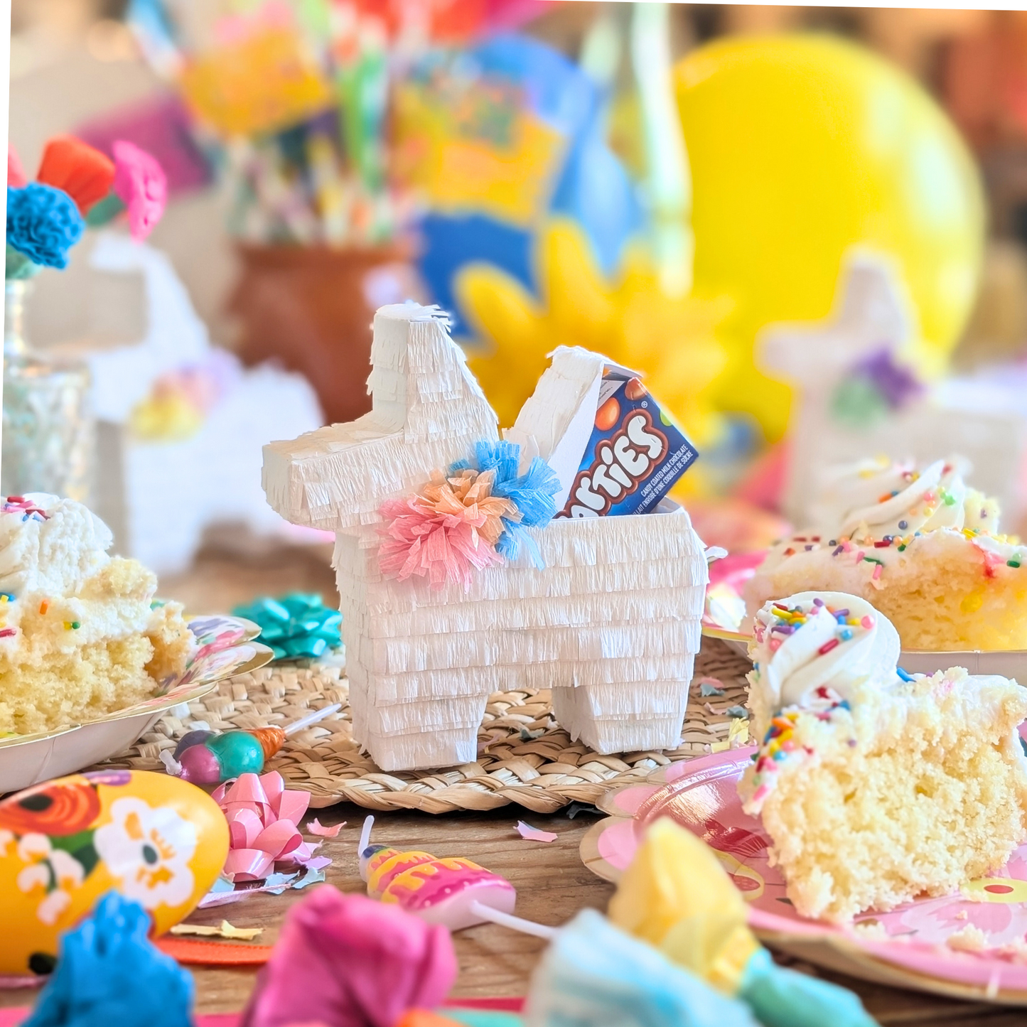 Mini Fiesta Donkey Pinata Favors | Set of 3