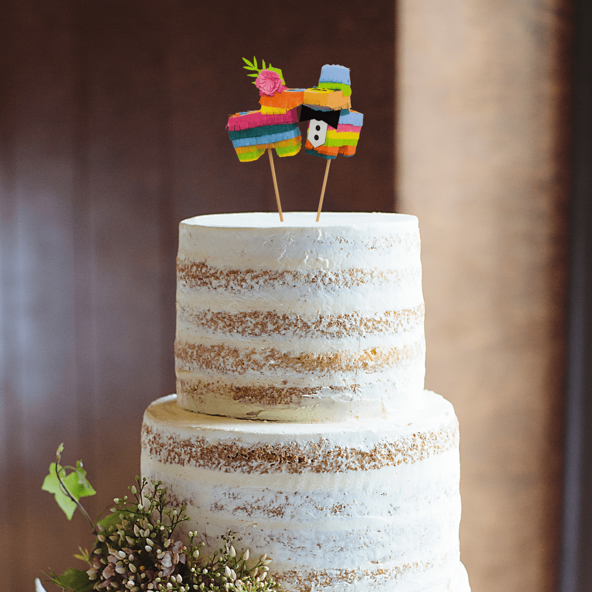 Bride and Groom Fiesta Wedding Cake Toppers | Set of 2 - Lula Flora