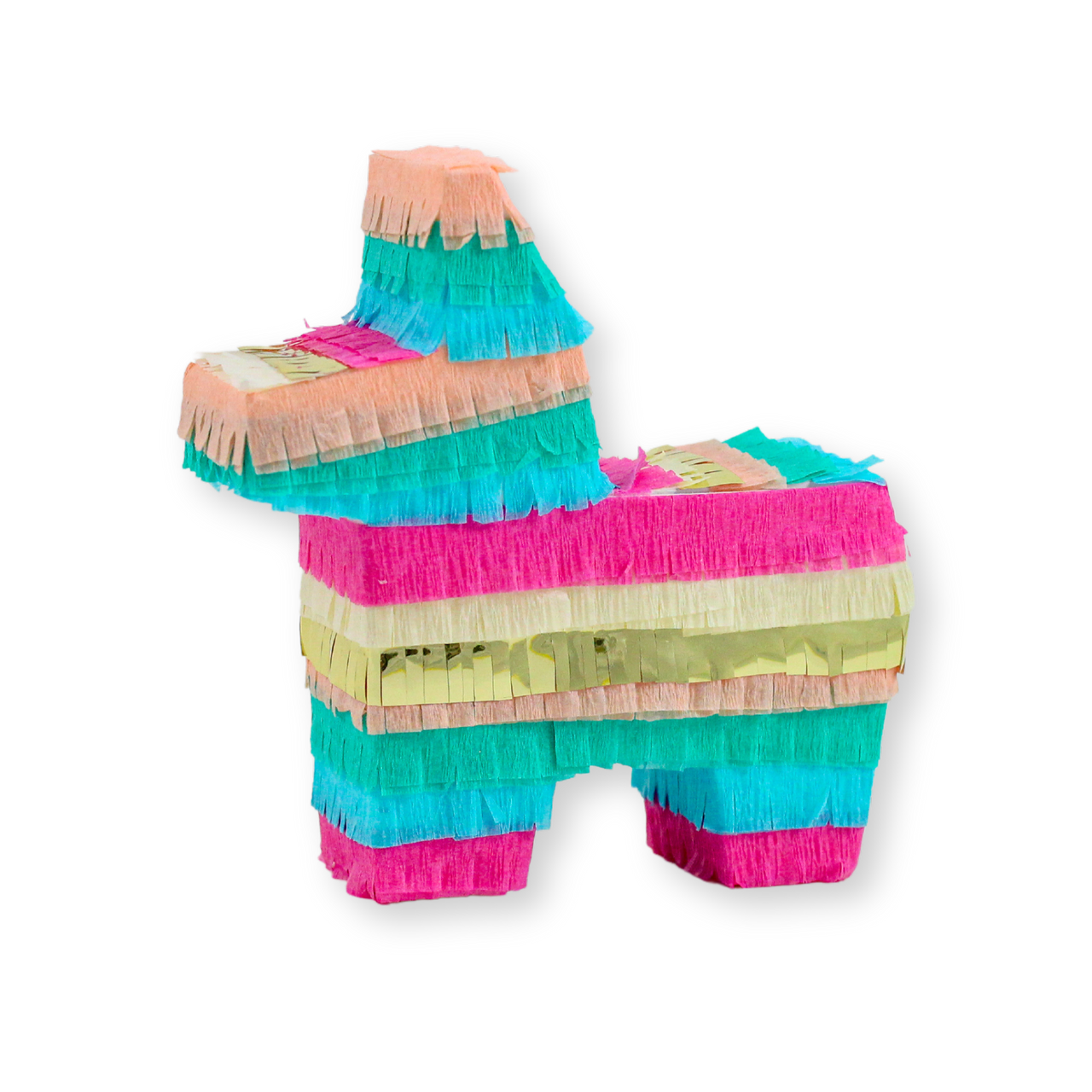 Mini Donkey Piñata Set of 3 - With Blue, Pink & Gold
