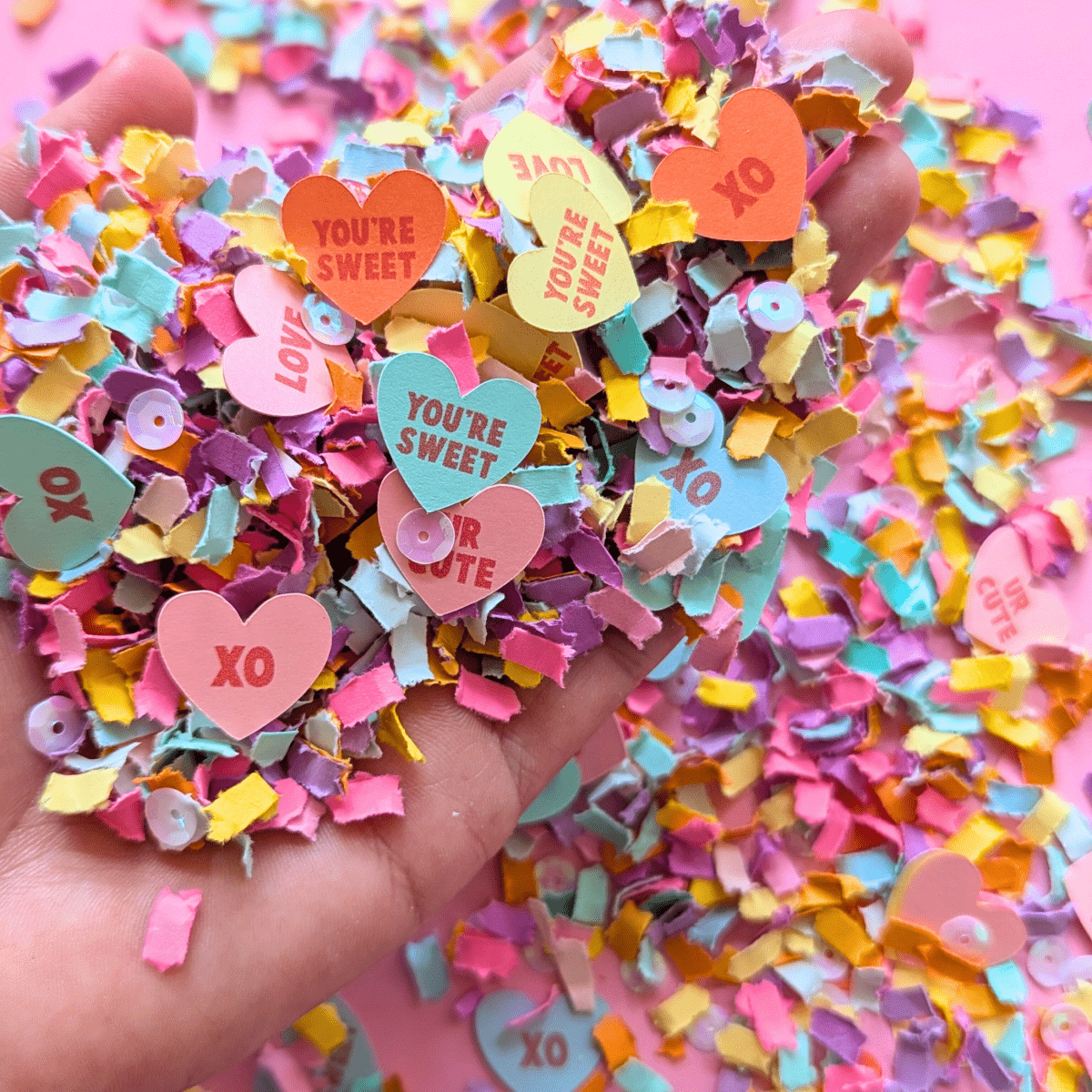 Candy Heart Valentine's Confetti - Lula Flora