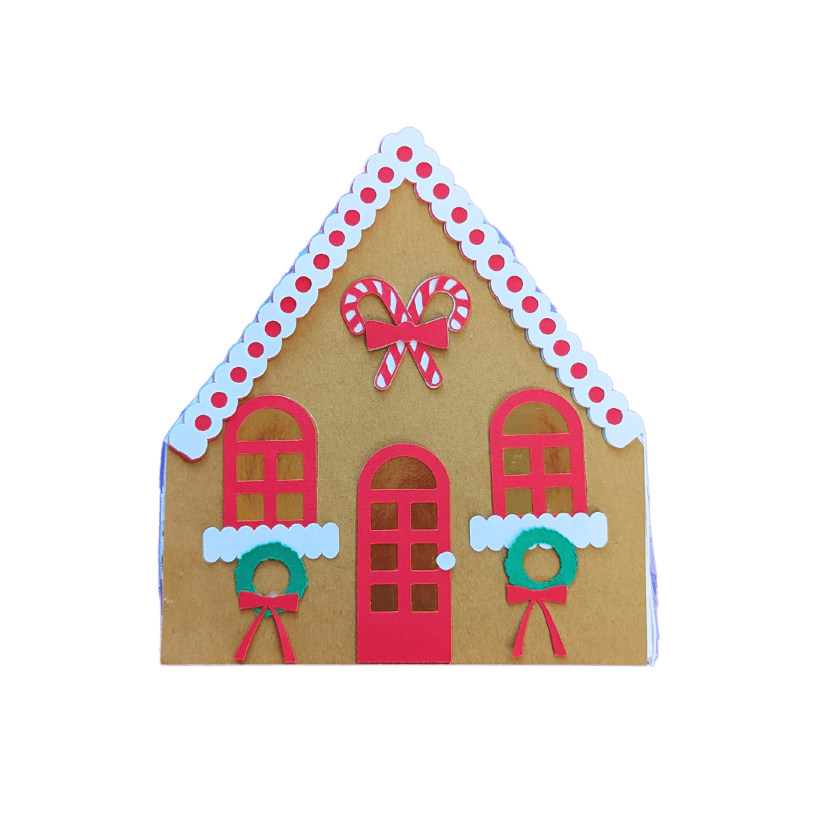 Gingerbread House Mini Piñata Gift Box - BROWN - Lula Flora