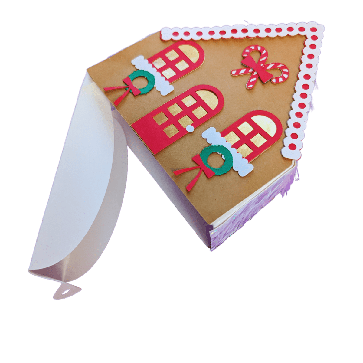 Gingerbread House Mini Piñata Gift Box - BROWN - Lula Flora