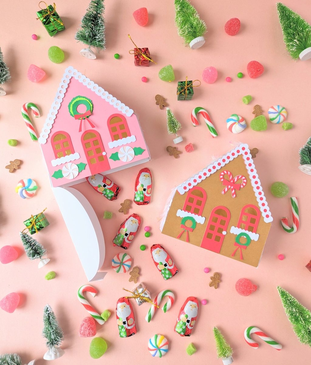Gingerbread House Mini Piñata Gift Box - BROWN - Lula Flora