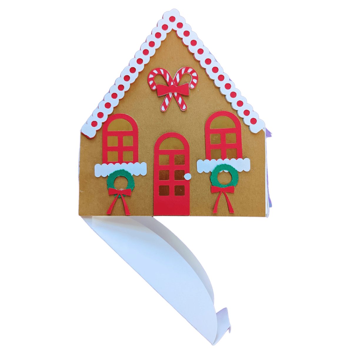 Gingerbread House Mini Piñata Gift Box - BROWN - Lula Flora