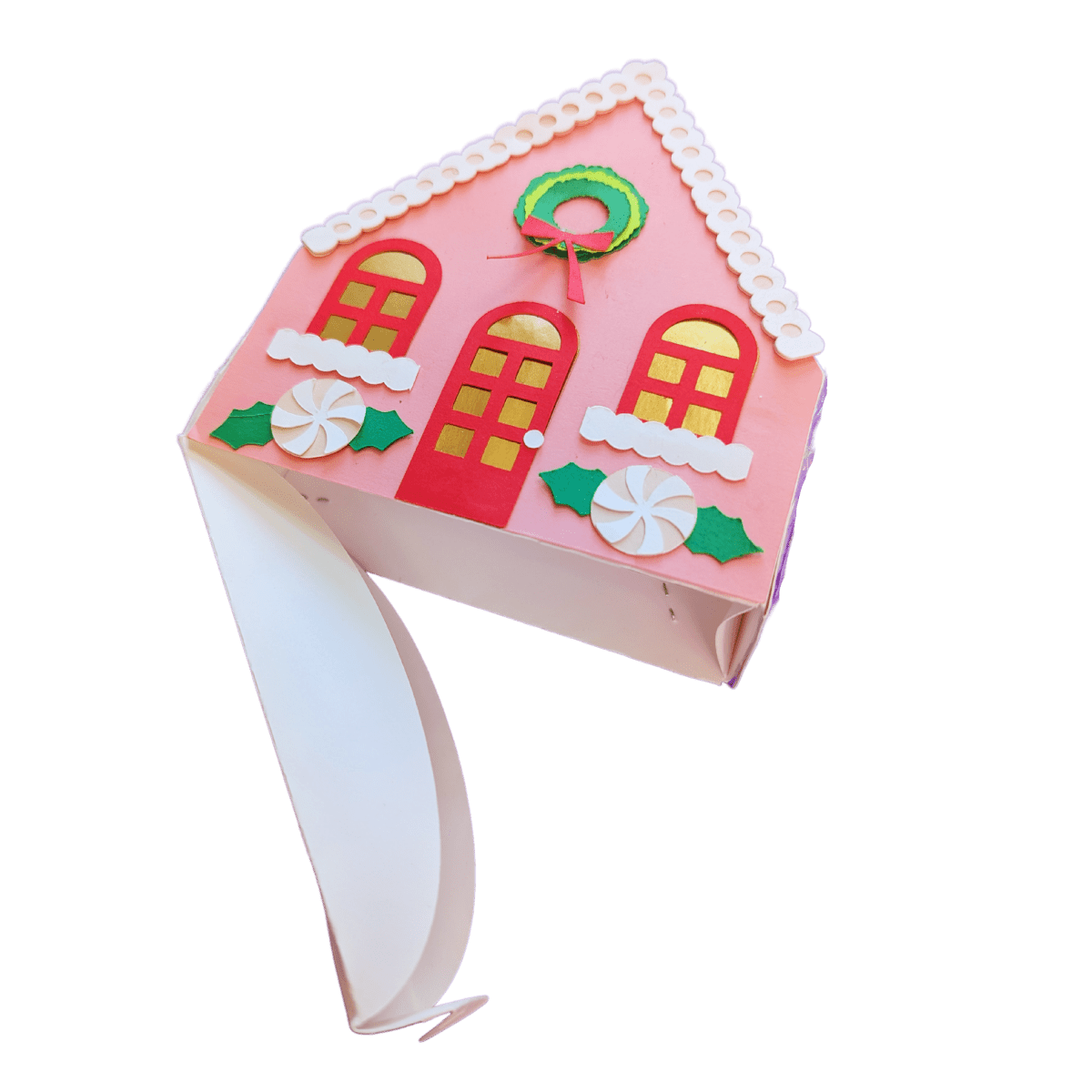 Gingerbread House Mini Piñata Gift Box - PINK - Lula Flora