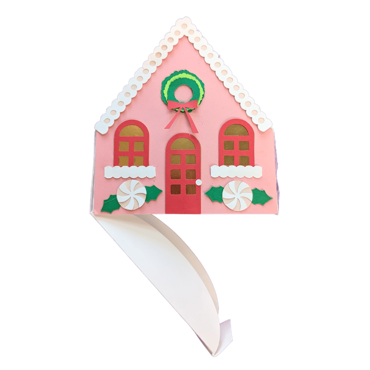 Gingerbread House Mini Piñata Gift Box - PINK - Lula Flora