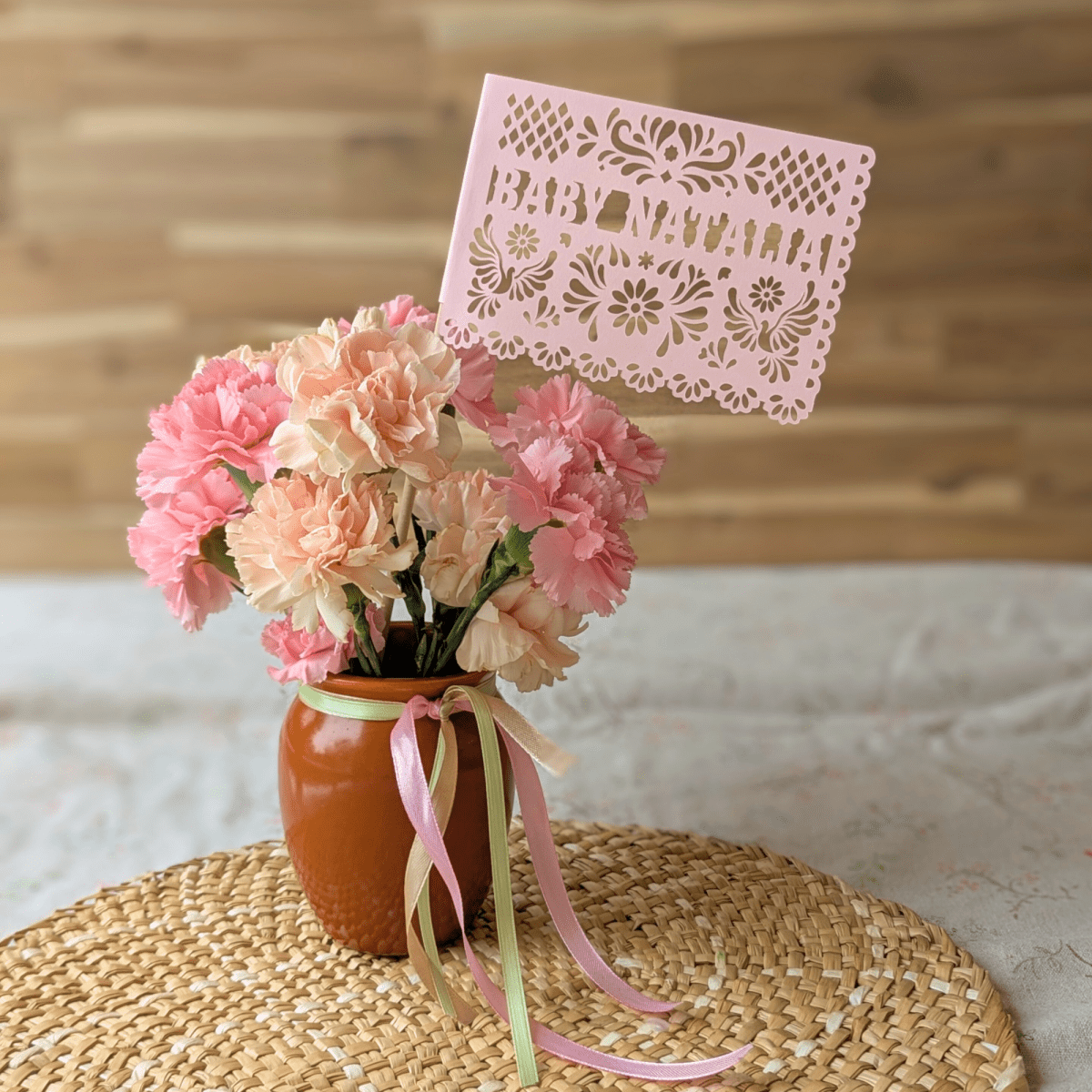 Sage Green Cielito Lindo Baby Shower Flags - Lula Flora