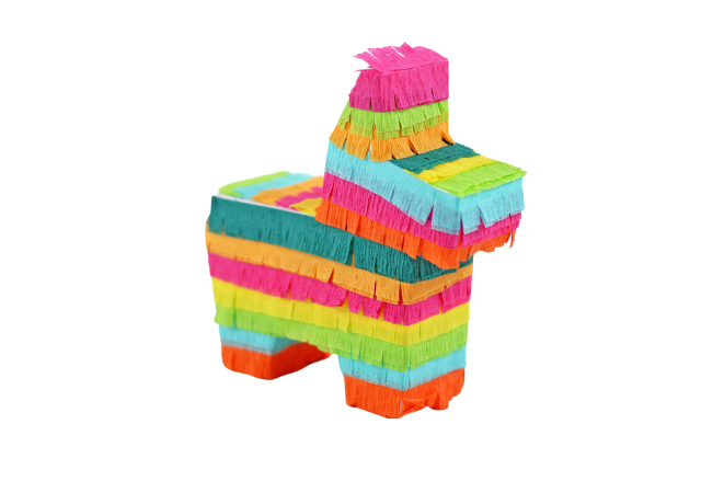 Mini Donkey Piñata Party Favors - Bright Fiesta Mix | Set of 3