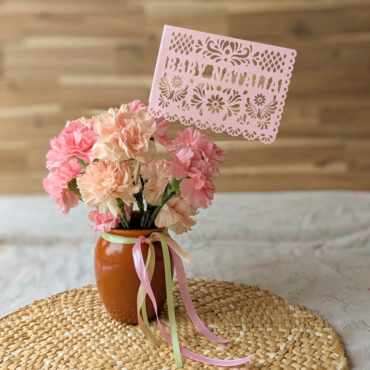 Blush Pink Cielito Lindo Baby Shower Flags