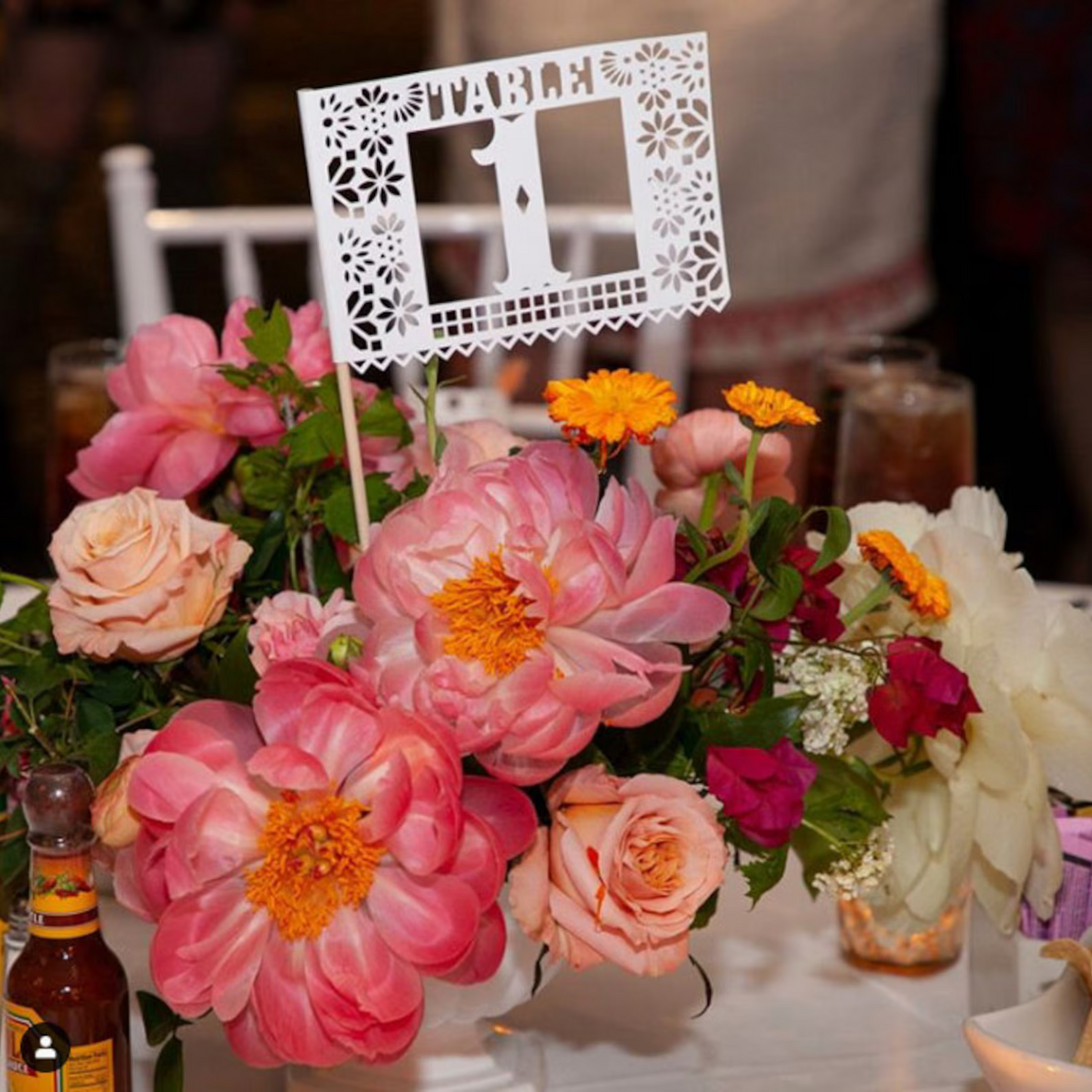 Rustic Spanish Tile Design Table Numbers