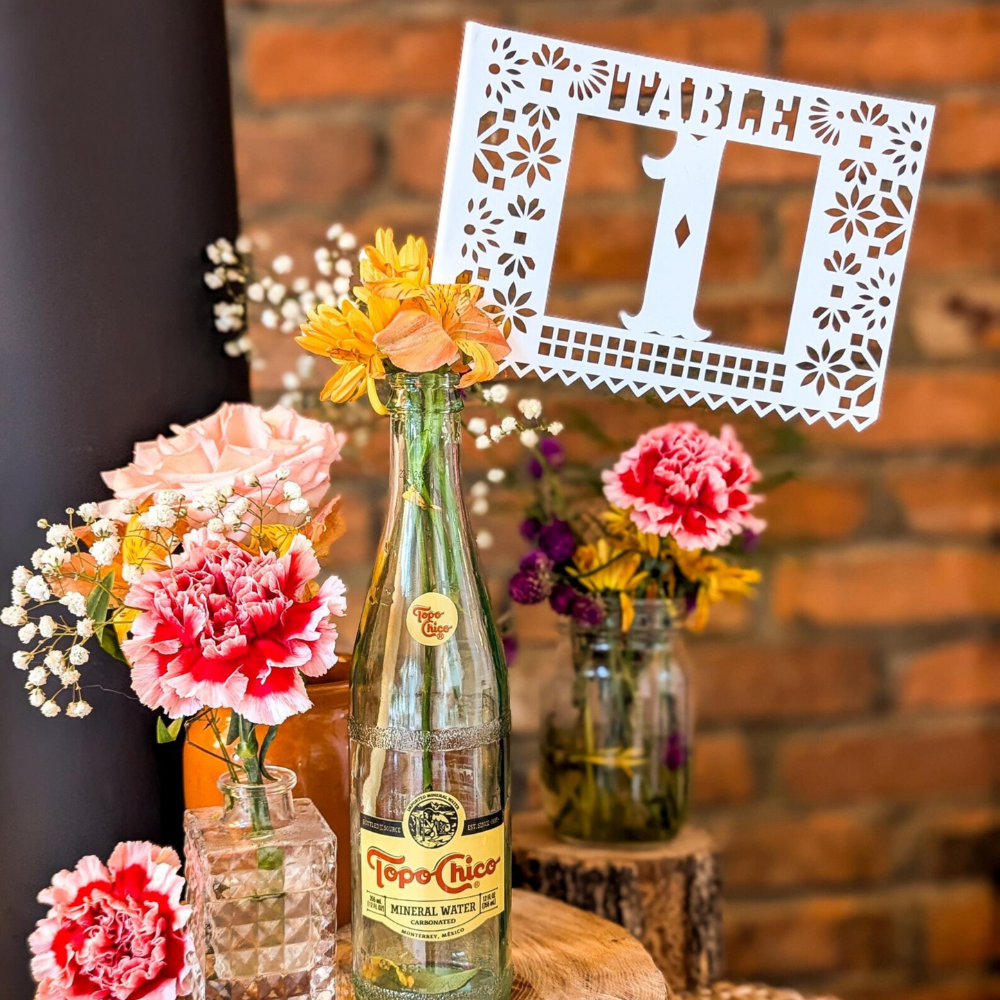 Rustic Spanish Tile Design Table Numbers