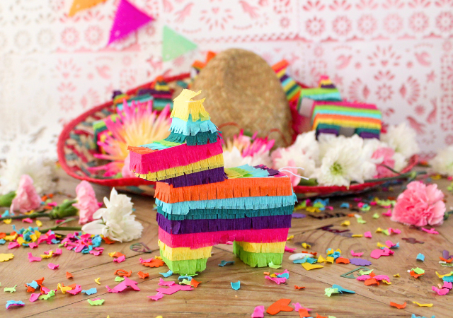 Mini Donkey Piñata Set of 3 | Mixed with Purple