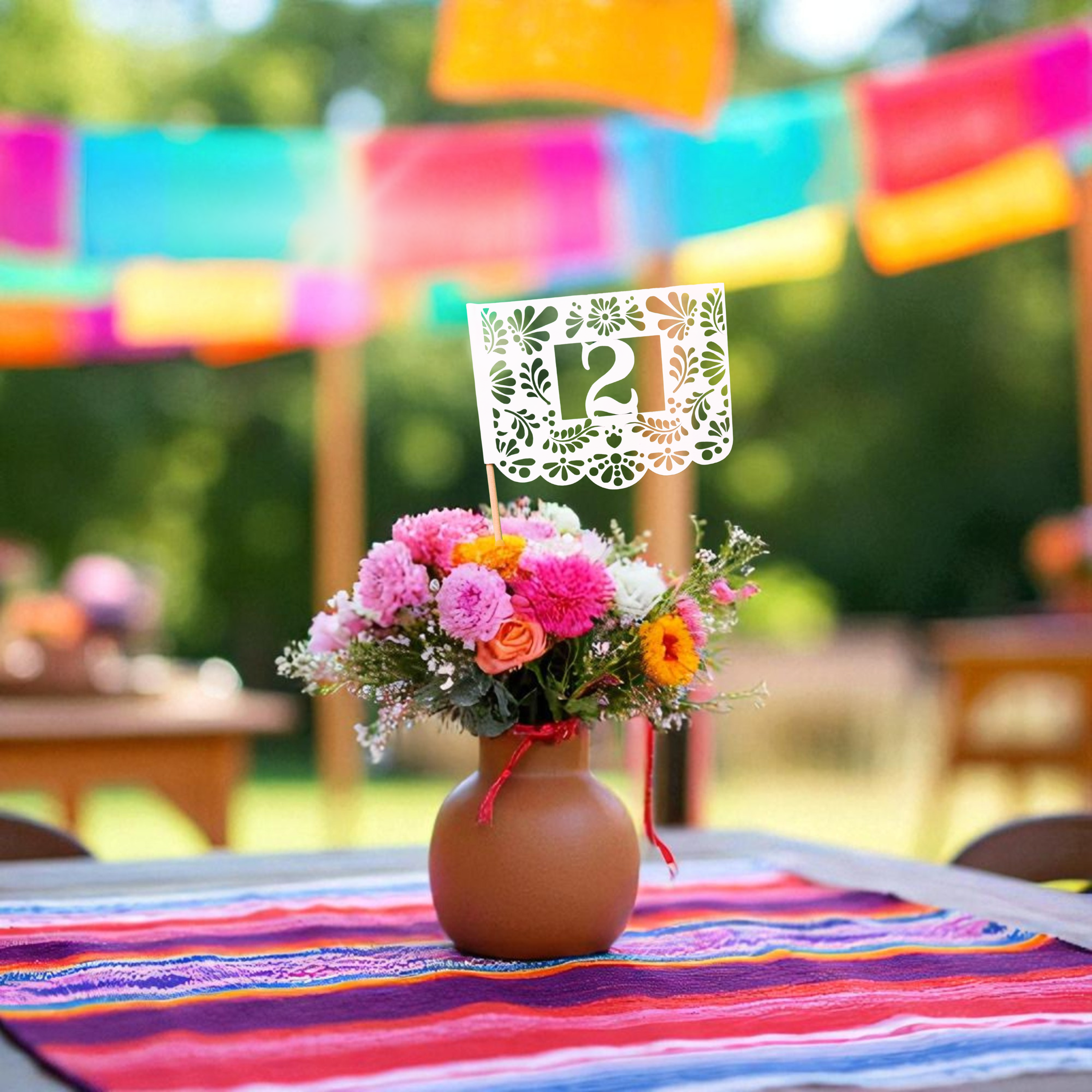 Hacienda Talavera Style Table Numbers