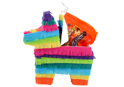 Mini Donkey Piñata Party Favors - Purple Bright Mix | Set of 3