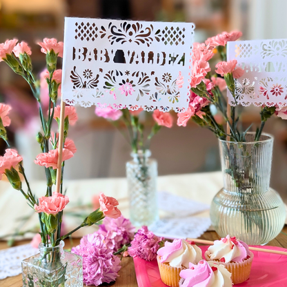 Personalized Papel Picado Baby Shower Flags