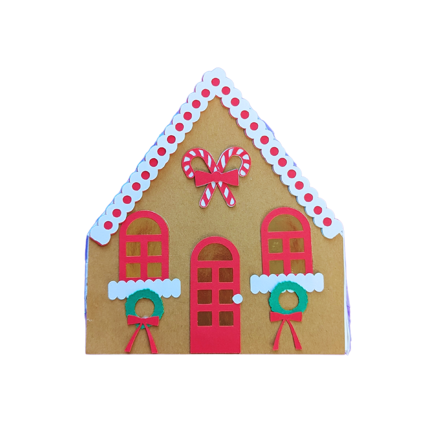 Gingerbread House Mini Piñata Gift Box - BROWN