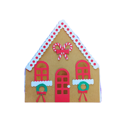 Gingerbread House Mini Piñata Gift Box - BROWN