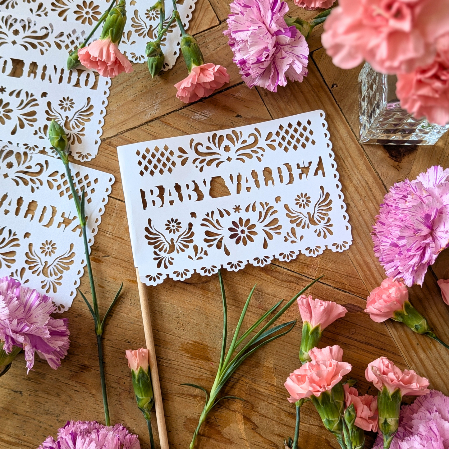 Personalized Papel Picado Baby Shower Flags