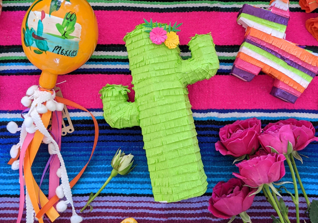 Mini Cactus Piñata | Set of 3 in Lime