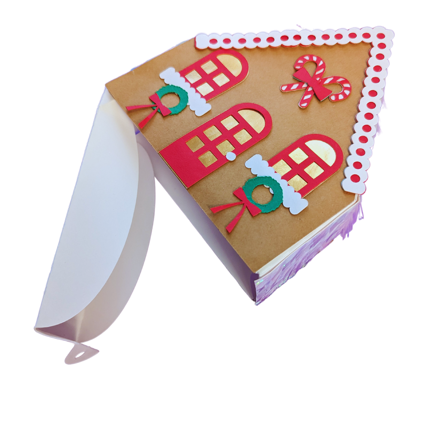 Gingerbread House Mini Piñata Gift Box - BROWN