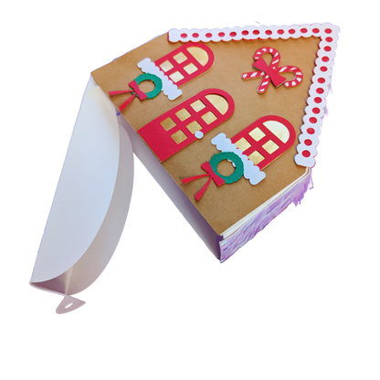 Gingerbread House Mini Piñata Gift Box - BROWN