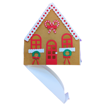 Gingerbread House Mini Piñata Gift Box - BROWN