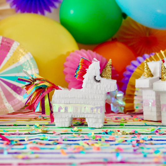 Mini Unicorn Piñata Party Favors | Set of 3 Pastel Rainbow