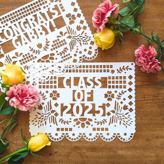 Custom Papel Picado Graduation Banner