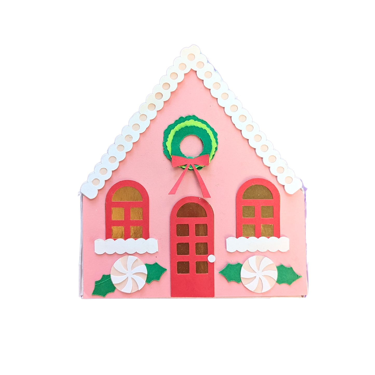 Gingerbread House Mini Piñata Gift Box - PINK