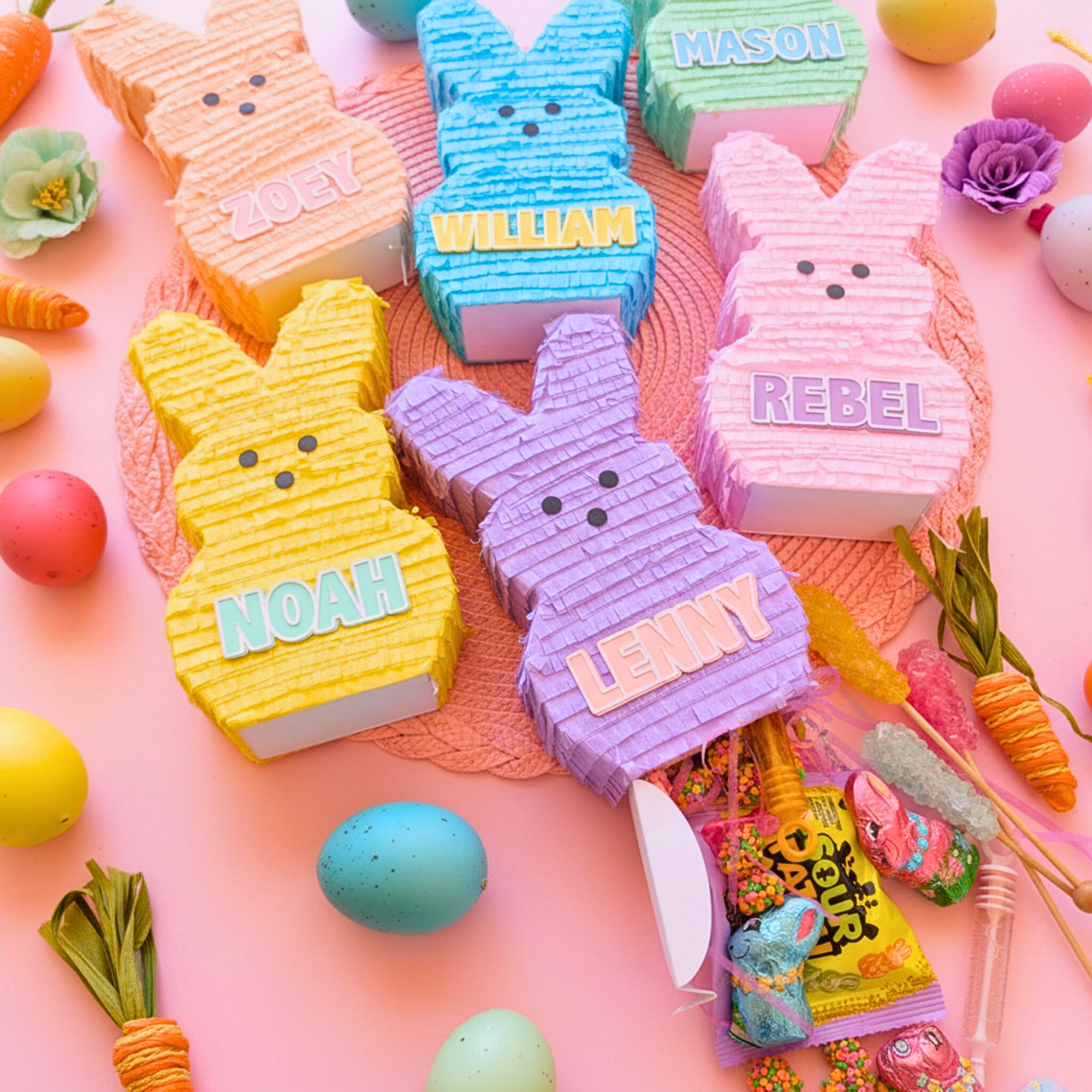 Personalized Peep Bunny Mini Piñata Gift Box - Lula Flora