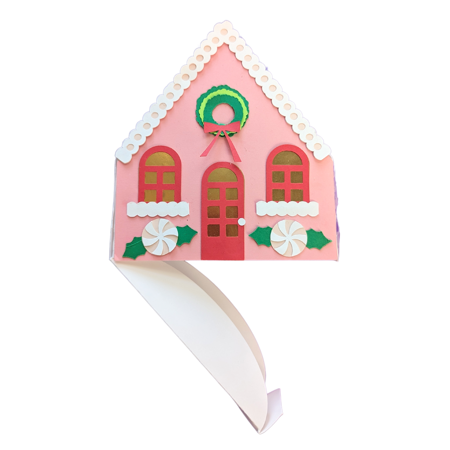 Gingerbread House Mini Piñata Gift Box - PINK