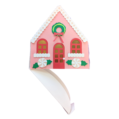 Gingerbread House Mini Piñata Gift Box - PINK