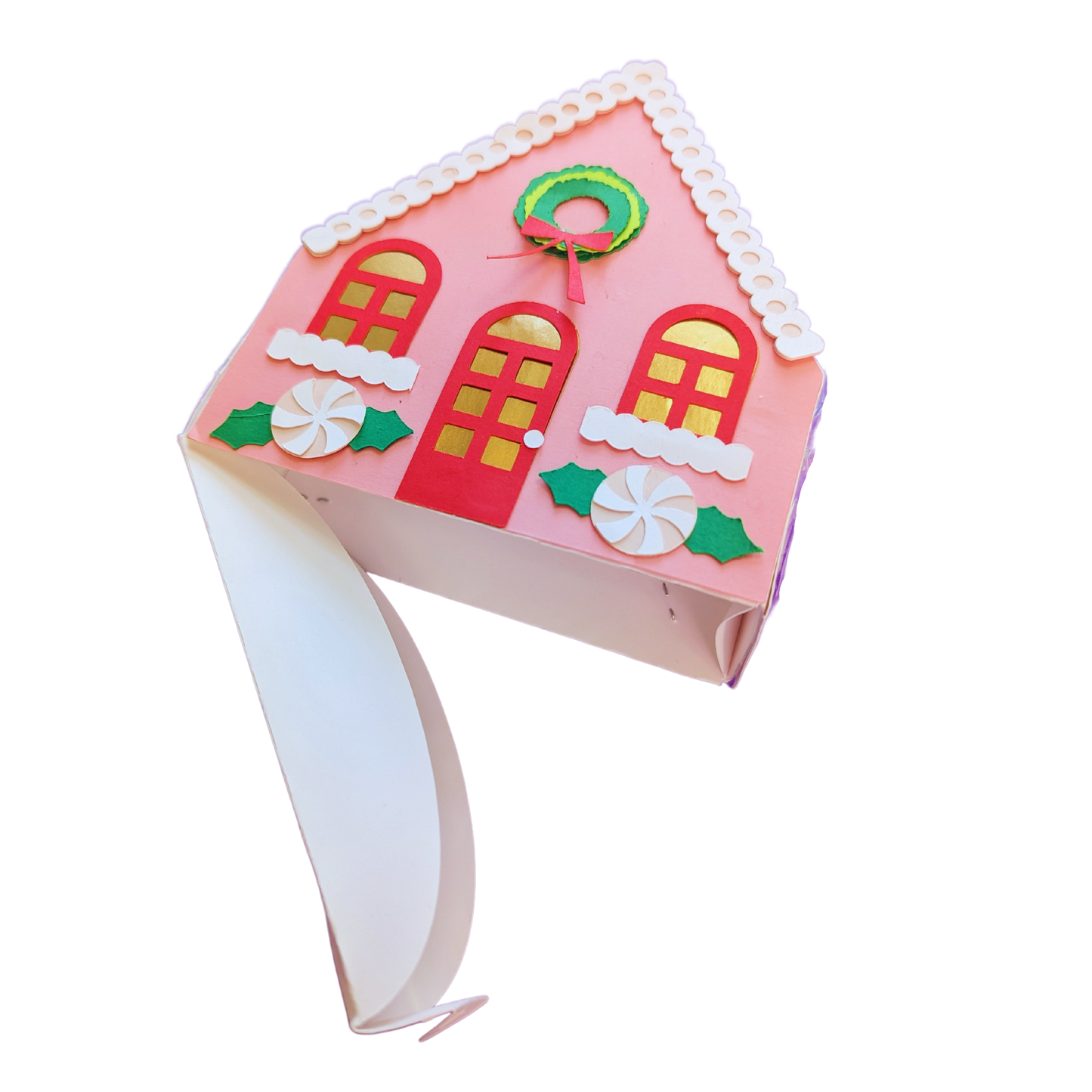 Gingerbread House Mini Piñata Gift Box - PINK