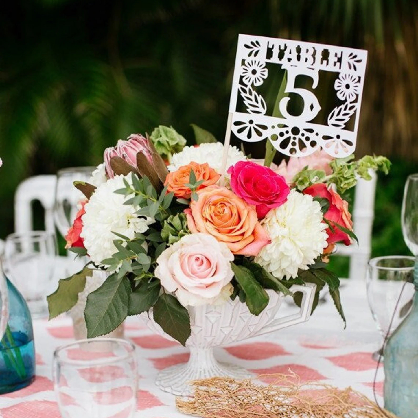 Floral Design Wedding Table Numbers