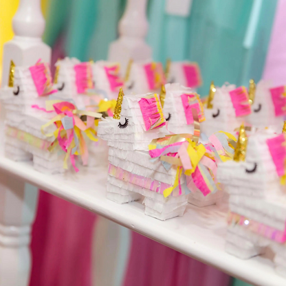 Mini Unicorn Piñata Party Favors | Set of 3 Pastel Rainbow