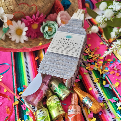 Tequila Piñata Bridesmaid Proposal Box - Gold