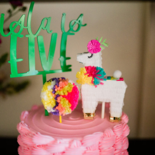 Mini Llama Piñata Cake Topper