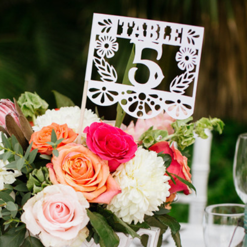 Floral Flag Table Numbers
