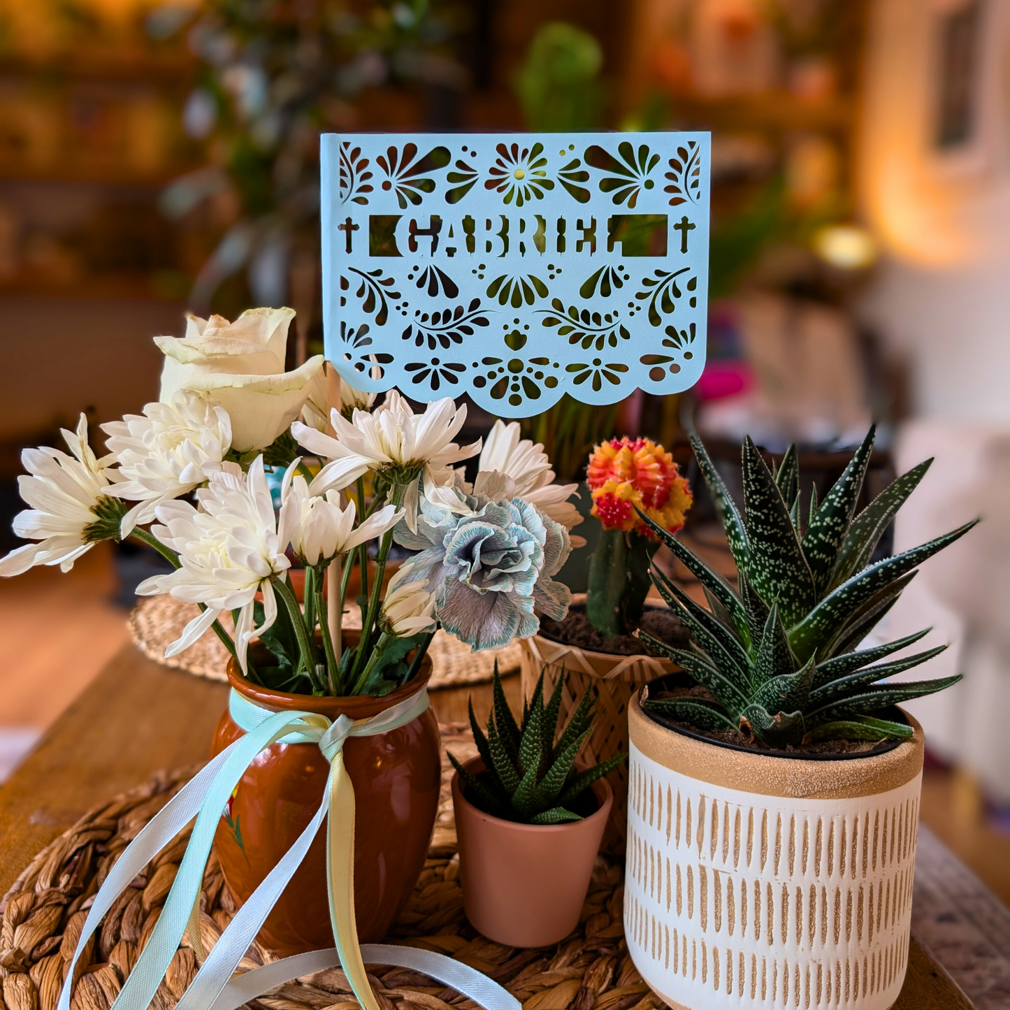 Personalized Cielito Lindo Baptism Flags