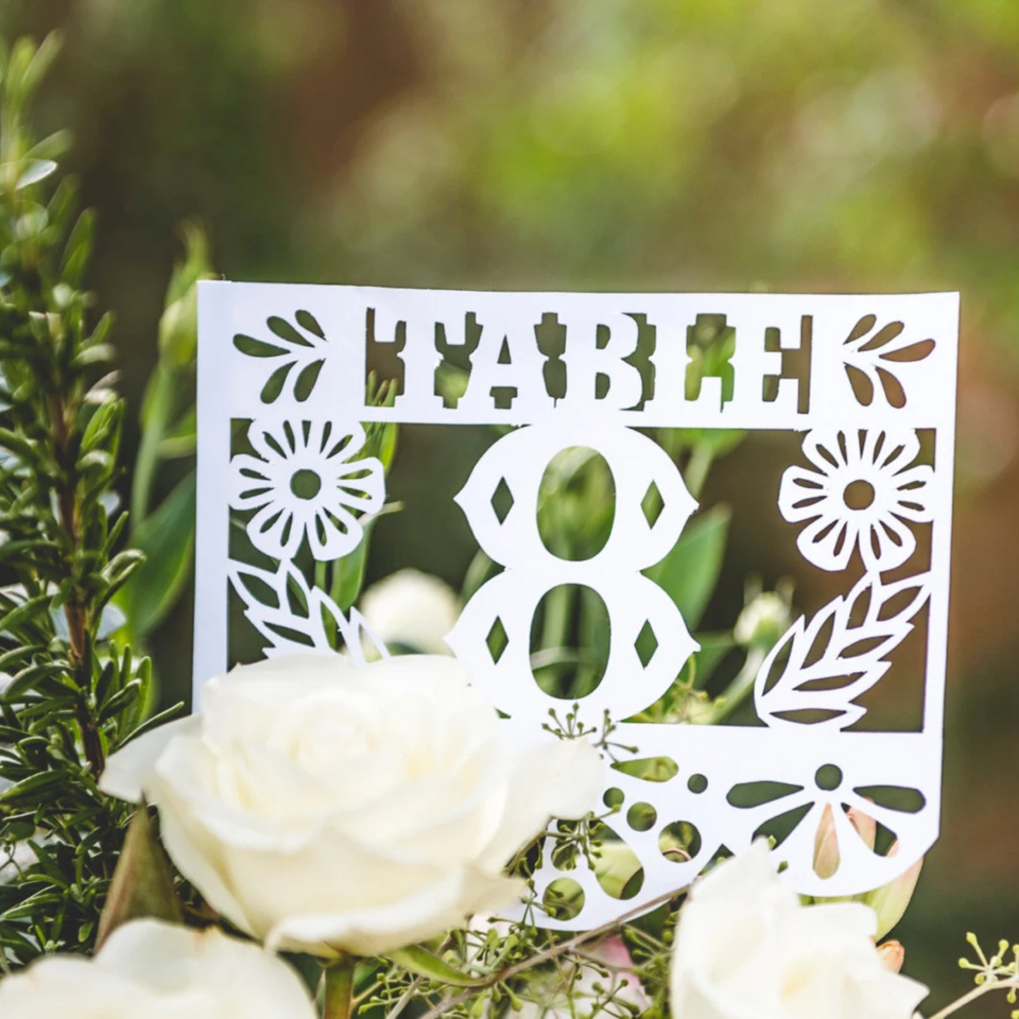 Floral Design Wedding Table Numbers