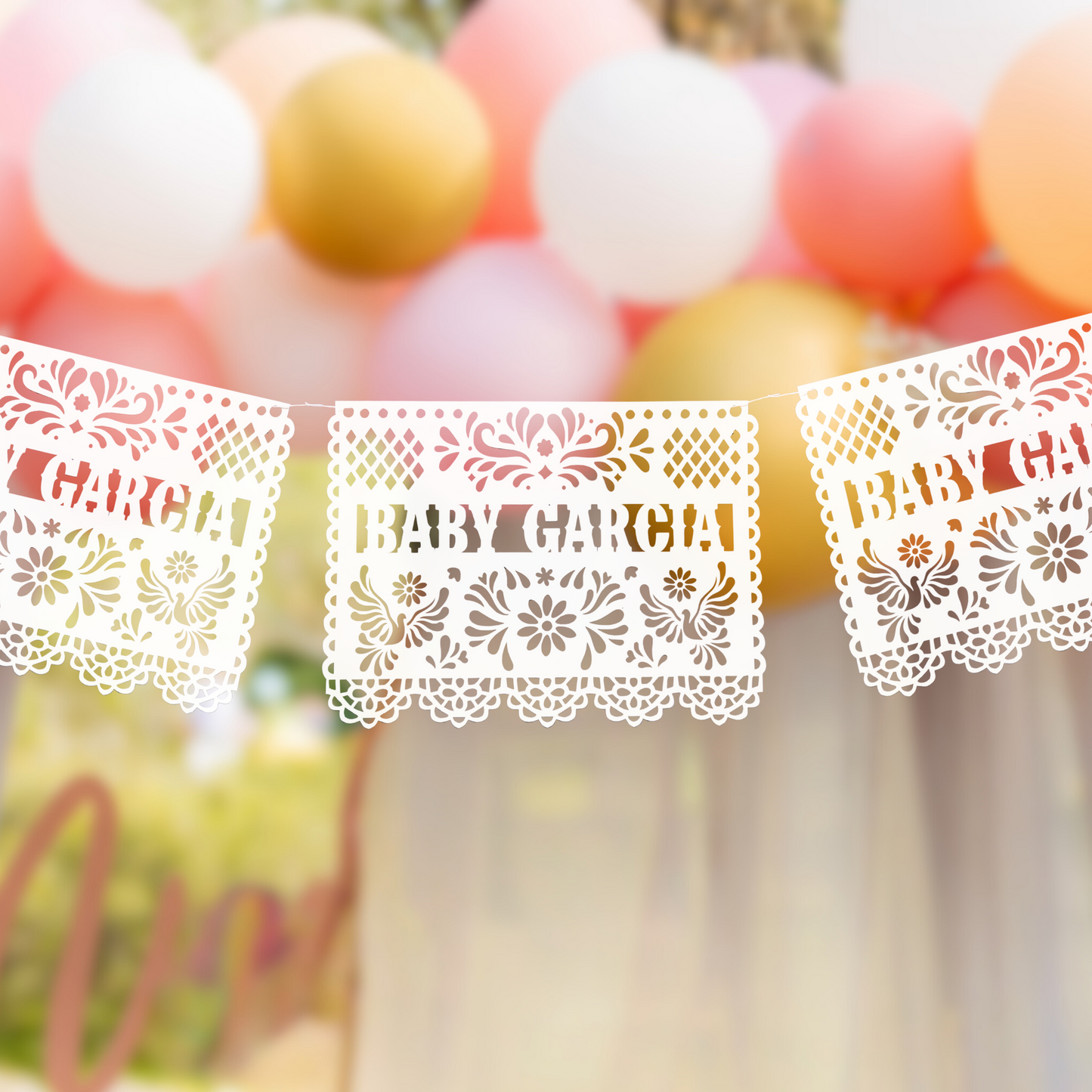 Custom Blush Pink Cielito Lindo Baby Shower Banner