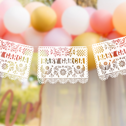 Custom Papel Picado Baby Blue Cielito Lindo Banner