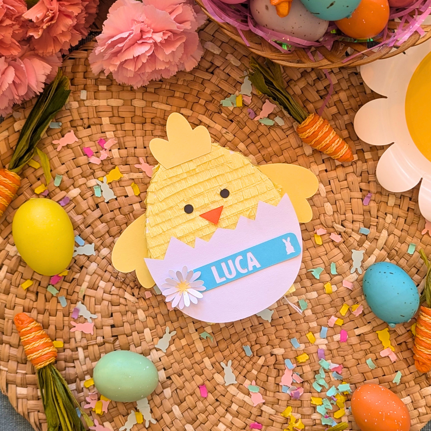 Personalized Easter Chick Basket Stuffer- Girl