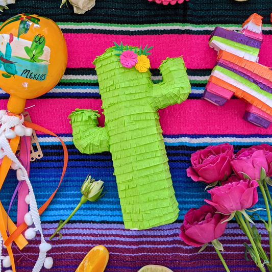 Mini Cactus Party Favor Piñata - Lime | Set of 3