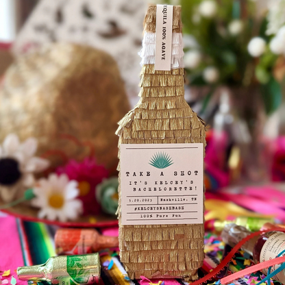 Tequila Piñata Bridesmaid Proposal Box - Gold