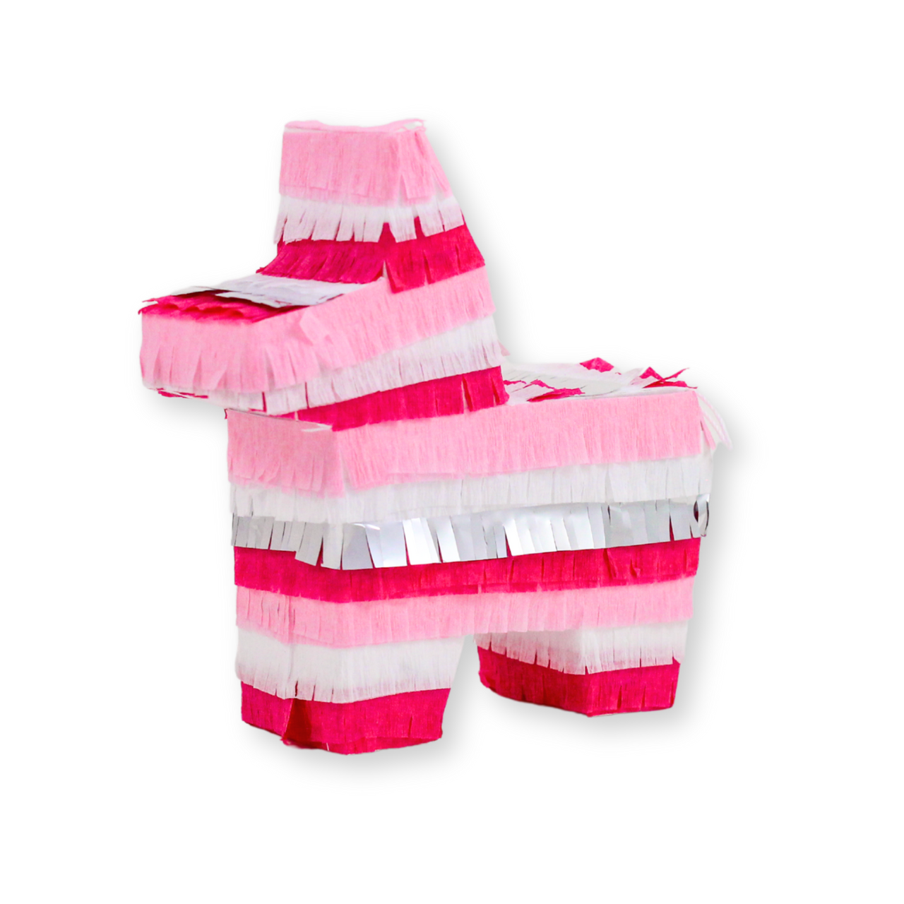 Mini Donkey Piñata Set of 3 | Pink & Silver