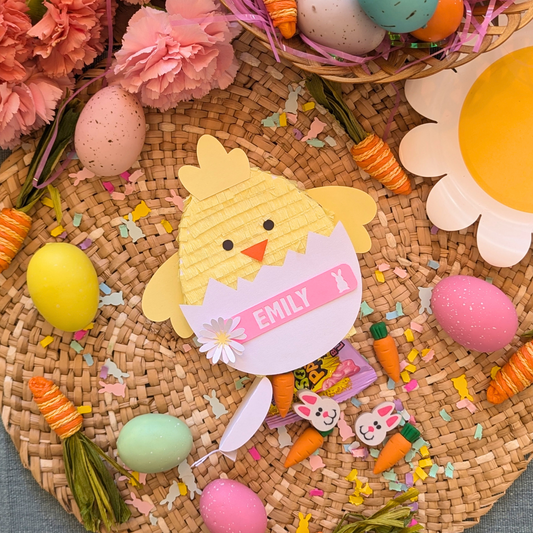 Personalized Easter Chick Basket Stuffer- Girl