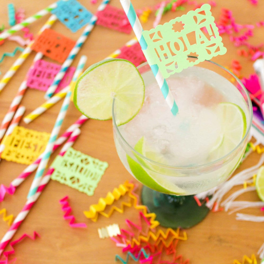 Fiesta Party Paper Straws | Set of 12