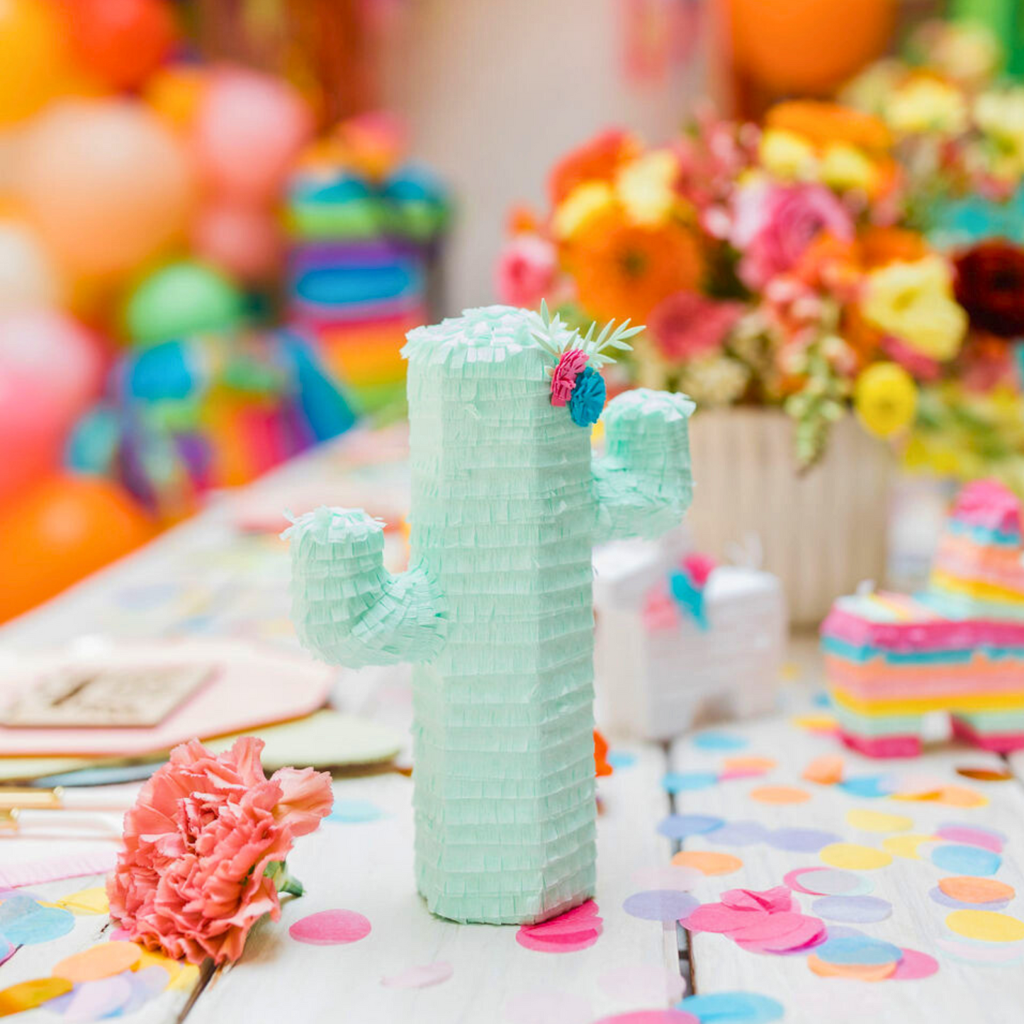 Mini Cactus Party Favor Piñata - Mint | Set of 3